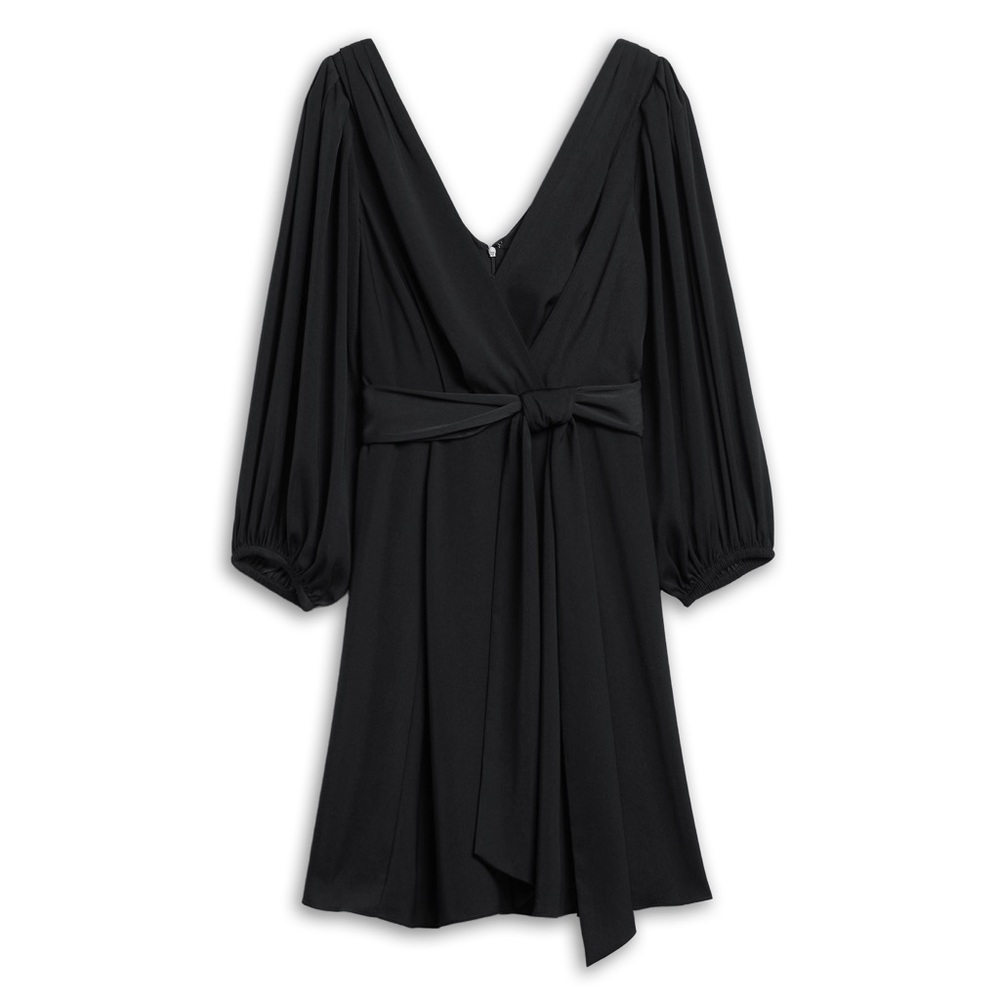 BANANA REPUBLIC Brand New with Tag Quiet Luxury Black Sleeved Cocktail Dress